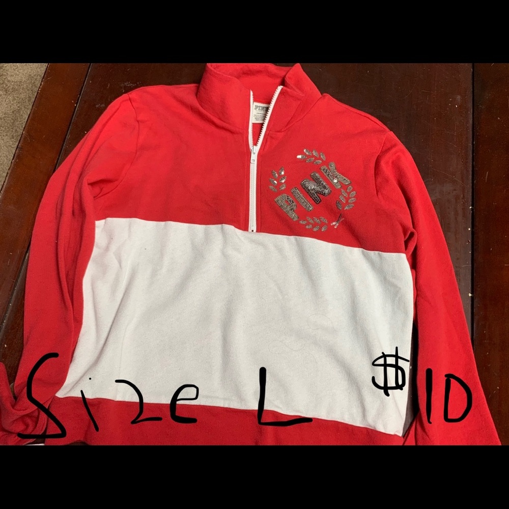 Pink half zip